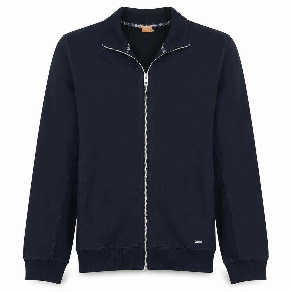 Hugo Boss Men's Black Full Zip Sweatshirt Size M Mock Neck