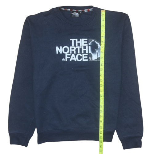 The North Face Mens Blue Medium Pullover Sweatshirt Crew Neck Logo