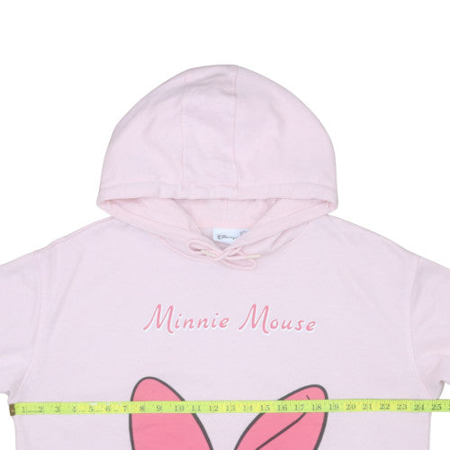 Disney Women Pink Minnie Mouse Pullover Hoodie XL Relaxed Fit