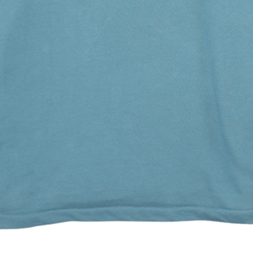 Adidas Men Blue 1/4 Zip Fleece Sweatshirt M Regular Fit