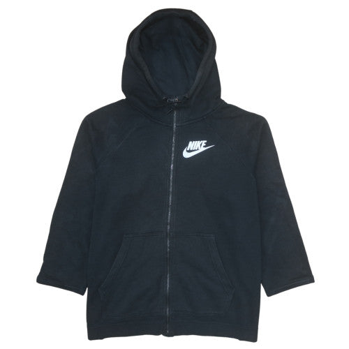Nike Men's Black XL Full Zip Hoodie with Logo