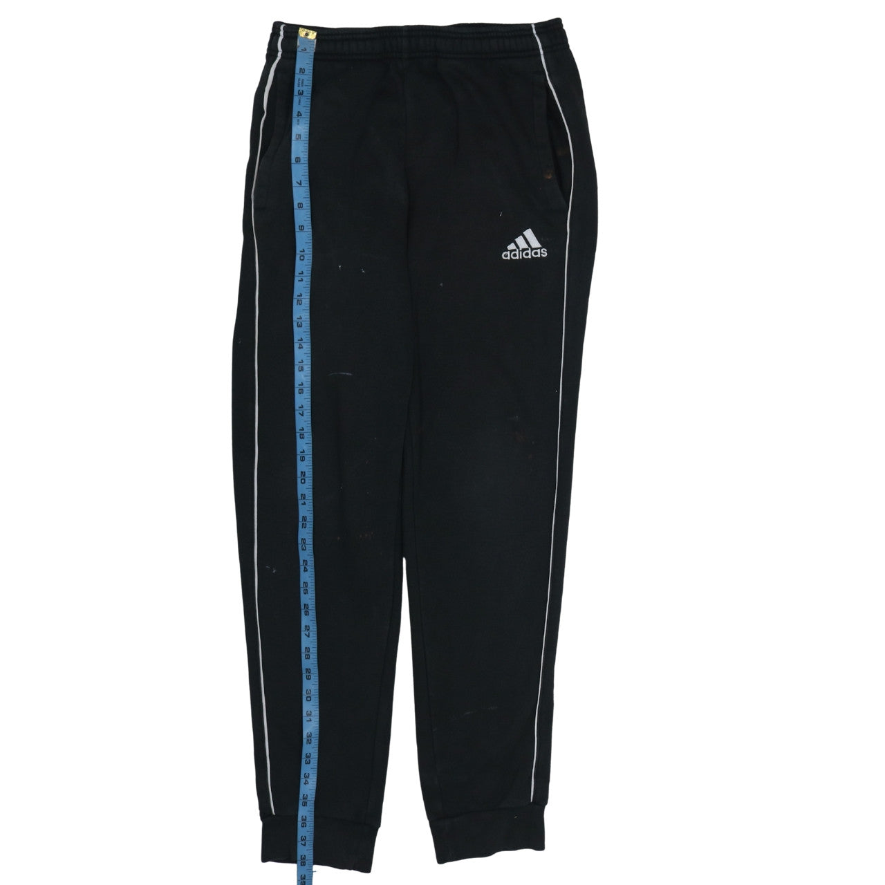 Adidas Men’s Black Track Pants S Regular Fit Fleece Joggers