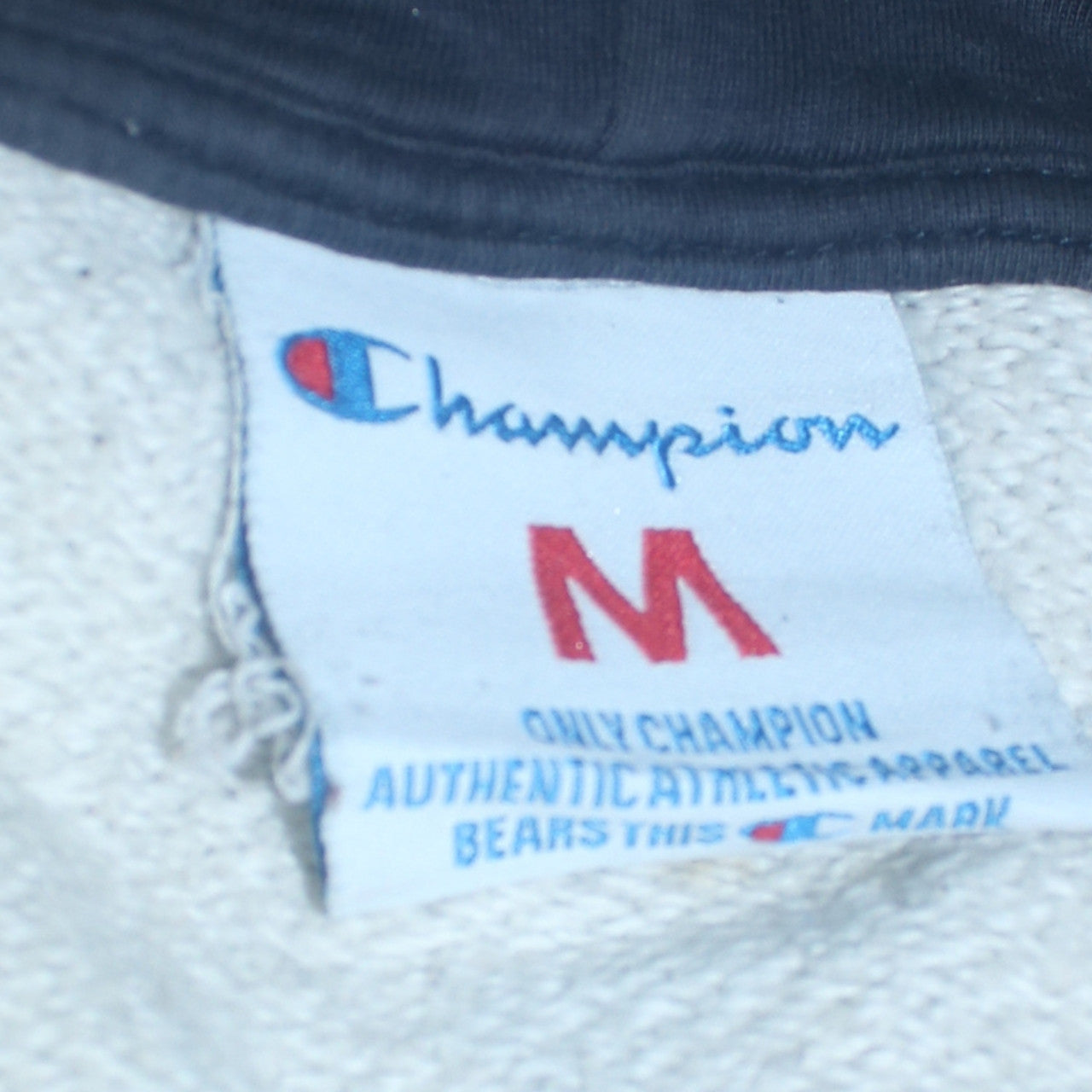 Champion Men's Grey Full Zip Hoodie M Logo Sportswear