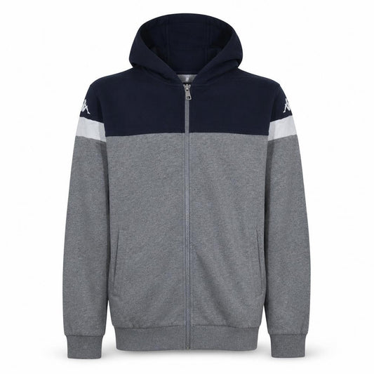 Kappa Men’s Grey & Navy Full Zip Hoodie XL BCM Dunkerque Sportswear