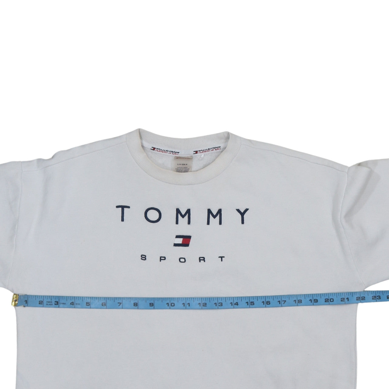 Tommy Sport Men's White Small Pullover Logo Sweatshirt