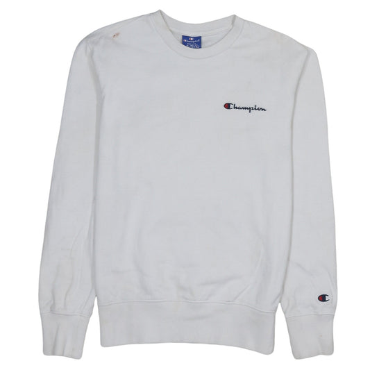 Champion Men's White Small Pullover Crew Neck Sweatshirt