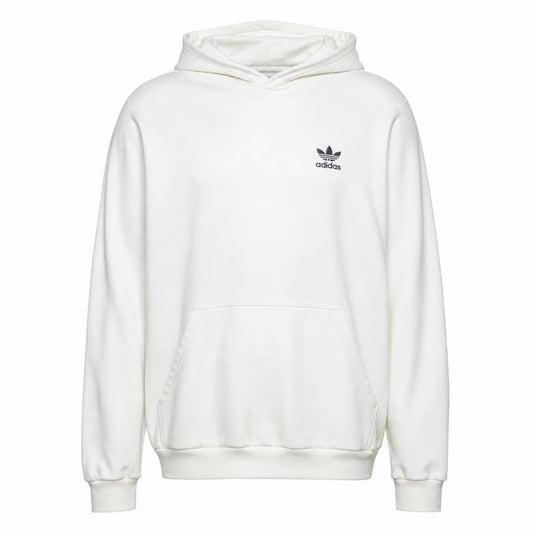 adidas Men Ivory Pullover Hoodie M Graphic Fleece Sweatshirt