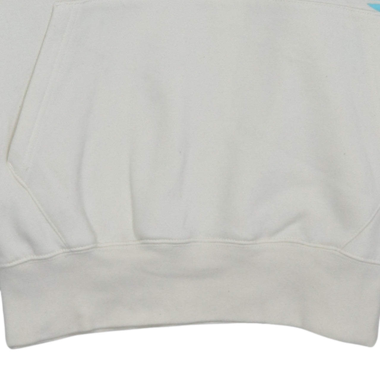 adidas Men Ivory Pullover Hoodie M Graphic Fleece Sweatshirt