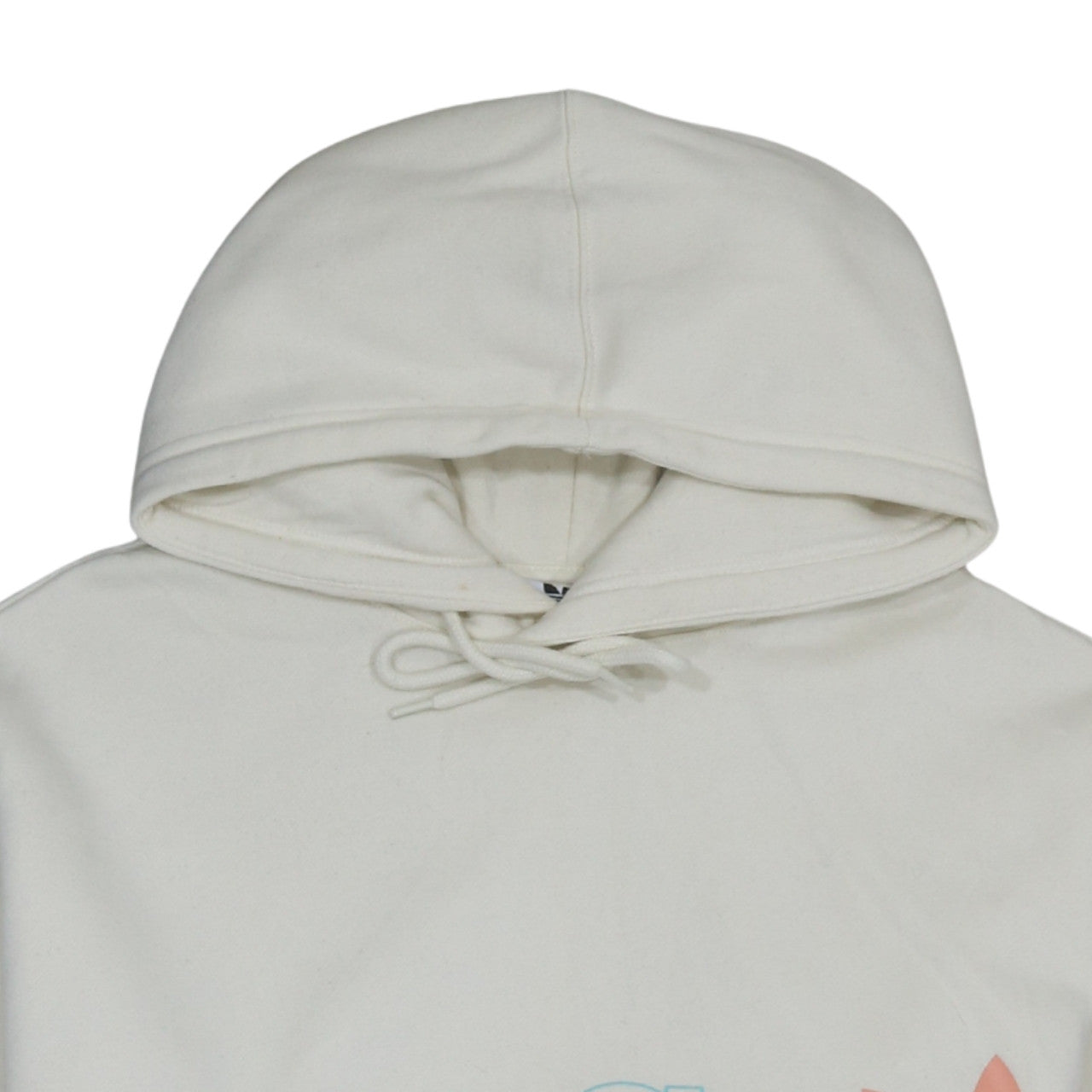 adidas Men Ivory Pullover Hoodie M Graphic Fleece Sweatshirt