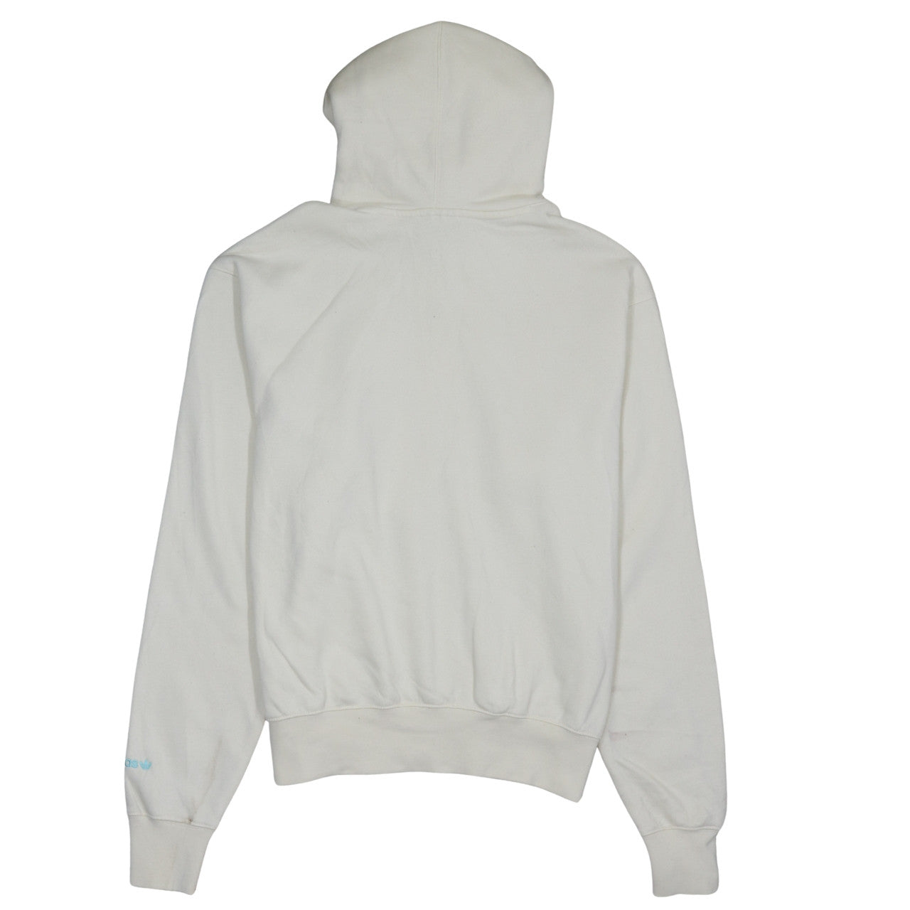 adidas Men Ivory Pullover Hoodie M Graphic Fleece Sweatshirt