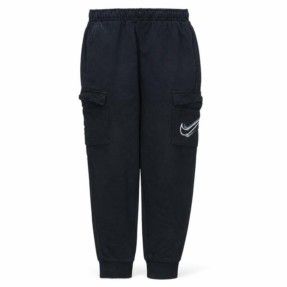 Nike Men's Black Fleece Jogger Trousers M Regular Tapered Fit