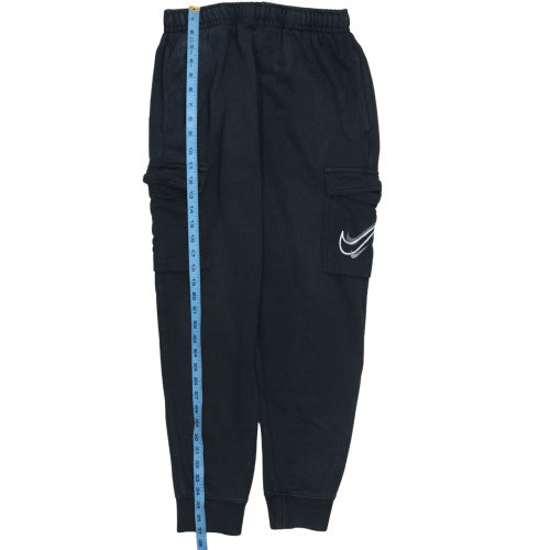 Nike Men's Black Fleece Jogger Trousers M Regular Tapered Fit