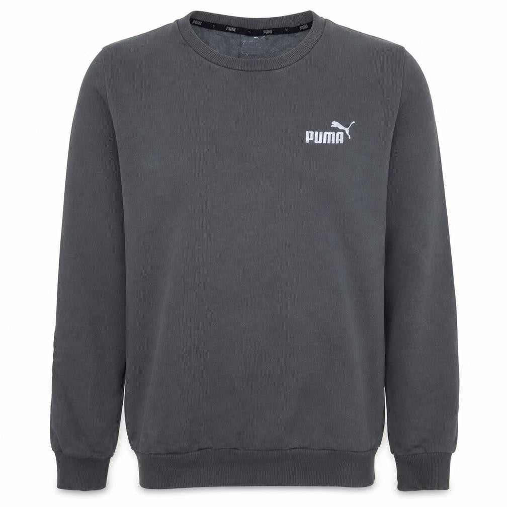 Puma Men's Grey Small Crew Neck Pullover Sweatshirt