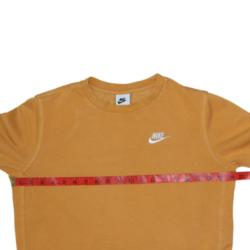 Nike Men's Brown Logo Crew Neck Pullover Sweatshirt M