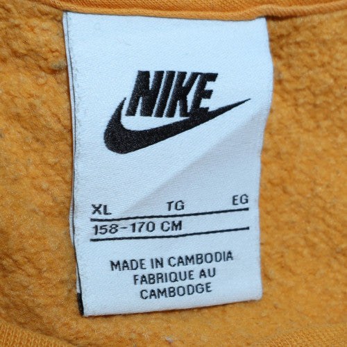 Nike Men's Brown Logo Crew Neck Pullover Sweatshirt M