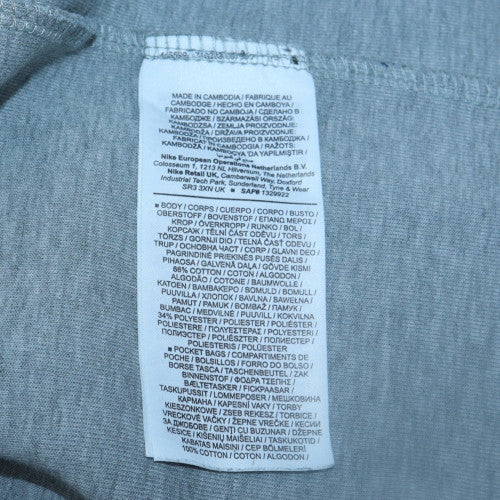 Nike Men's Grey Full Zip Hoodie Size M with Logo Design