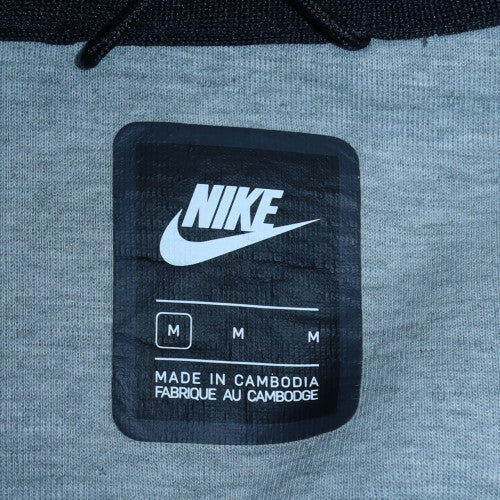 Nike Men's Grey Full Zip Hoodie Size M with Logo Design