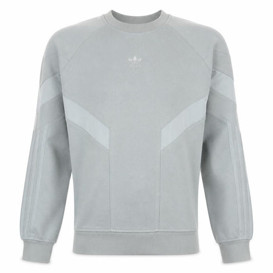 adidas Men Grey Crew Neck Pullover Sweatshirt Small