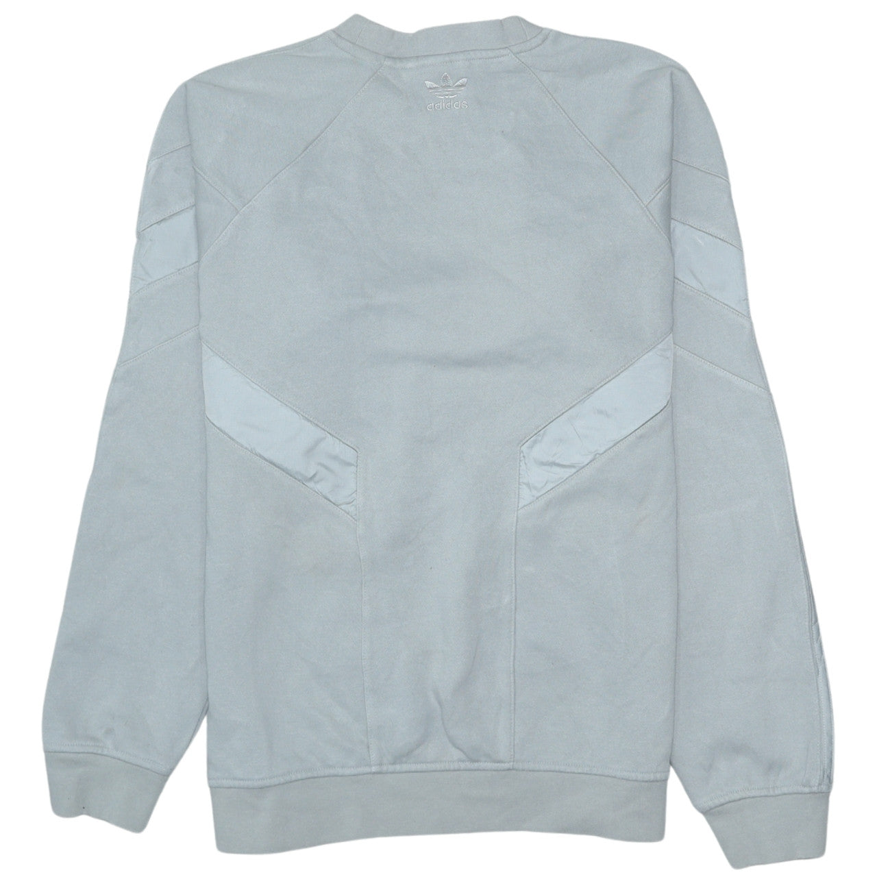 adidas Men Grey Crew Neck Pullover Sweatshirt Small