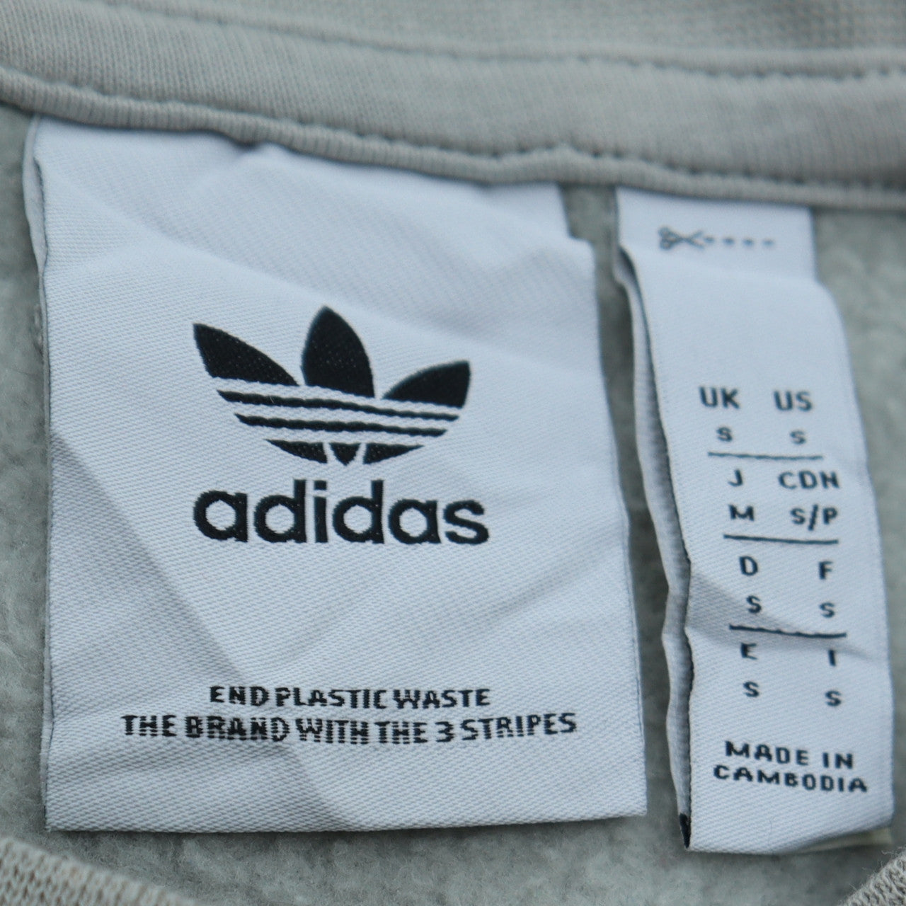 adidas Men Grey Crew Neck Pullover Sweatshirt Small