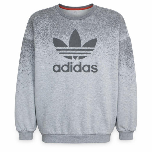 Adidas Unisex Grey Pullover Crew Neck Sweatshirt Size L