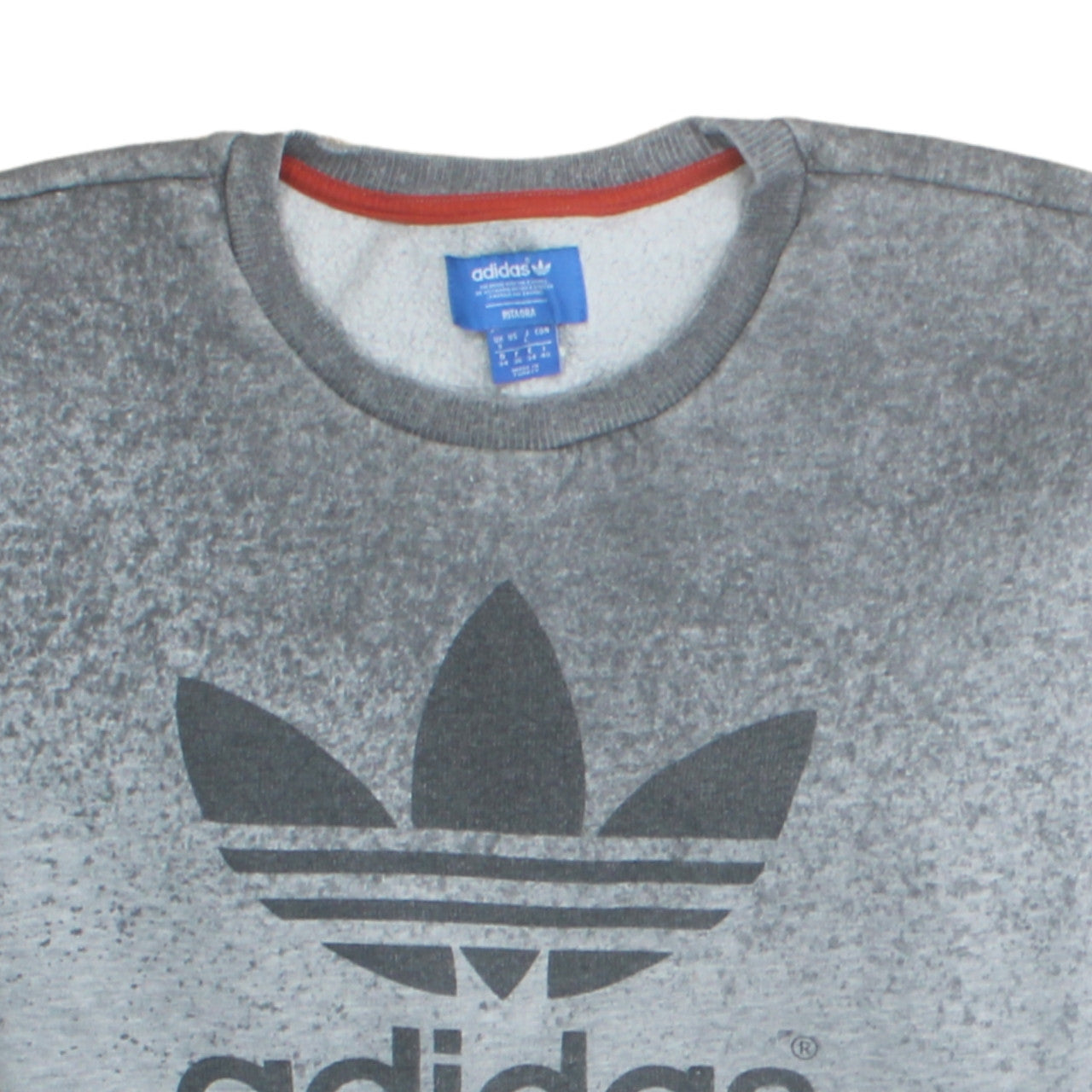 Adidas Unisex Grey Pullover Crew Neck Sweatshirt Size L