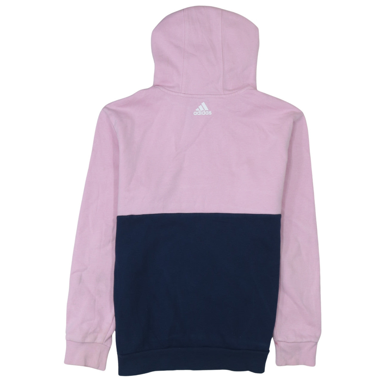 adidas Girls Pink Colourblock Pullover Hoodie Size 13-14 Years