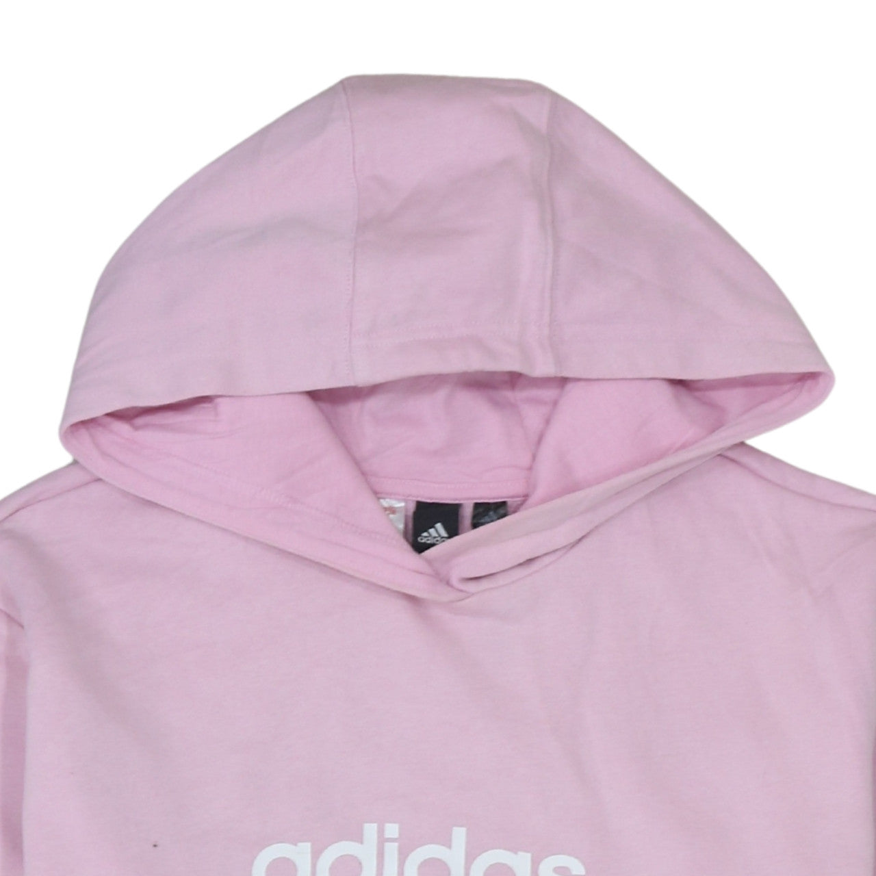 adidas Girls Pink Colourblock Pullover Hoodie Size 13-14 Years