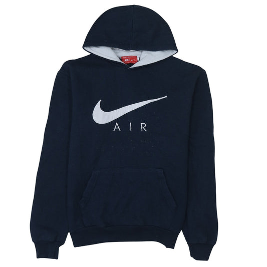 Nike Men's Blue Air Logo Pullover Hoodie Size M Vintage Sportswear