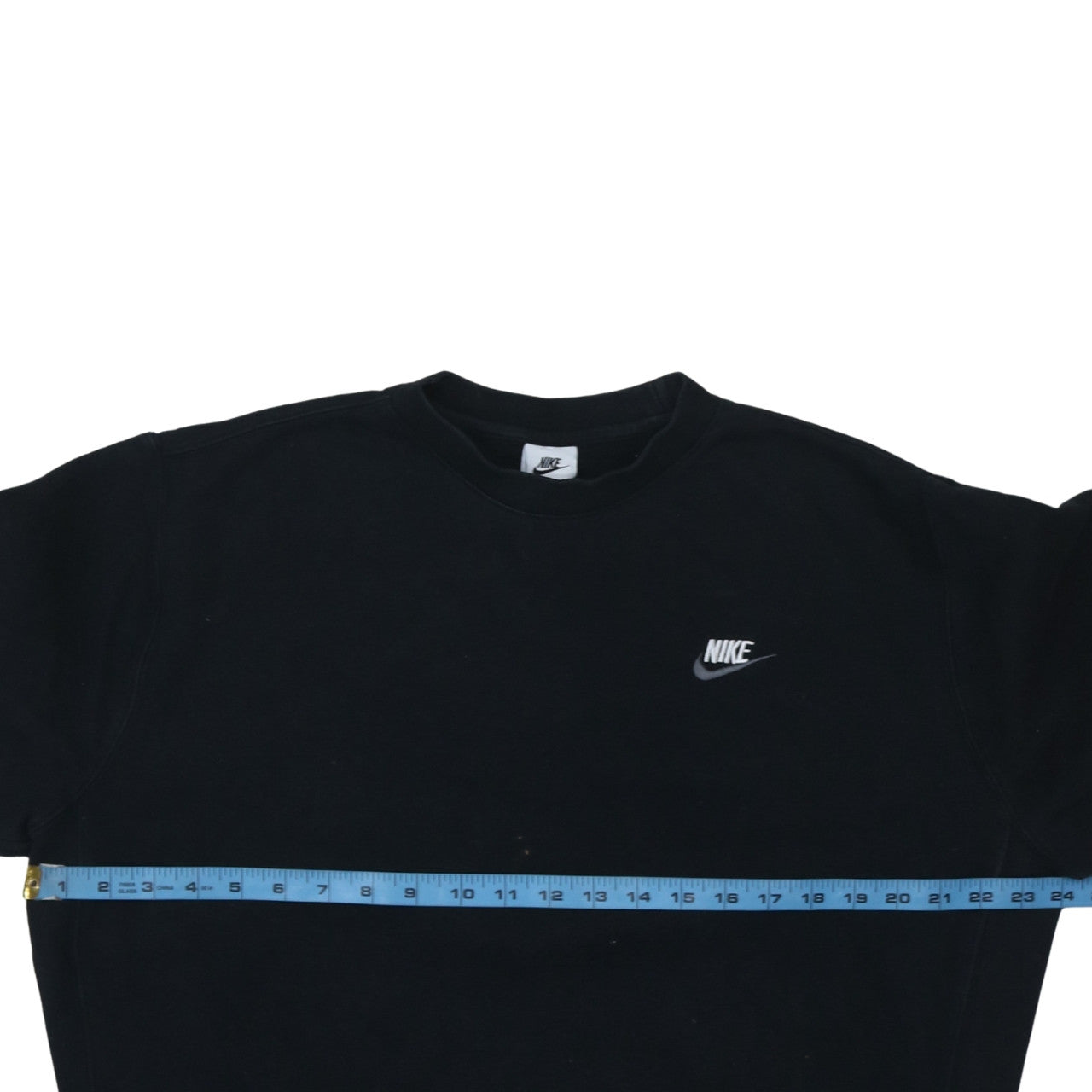 Nike Men's Black Pullover Sweatshirt M Crew Neck Fleece Logo