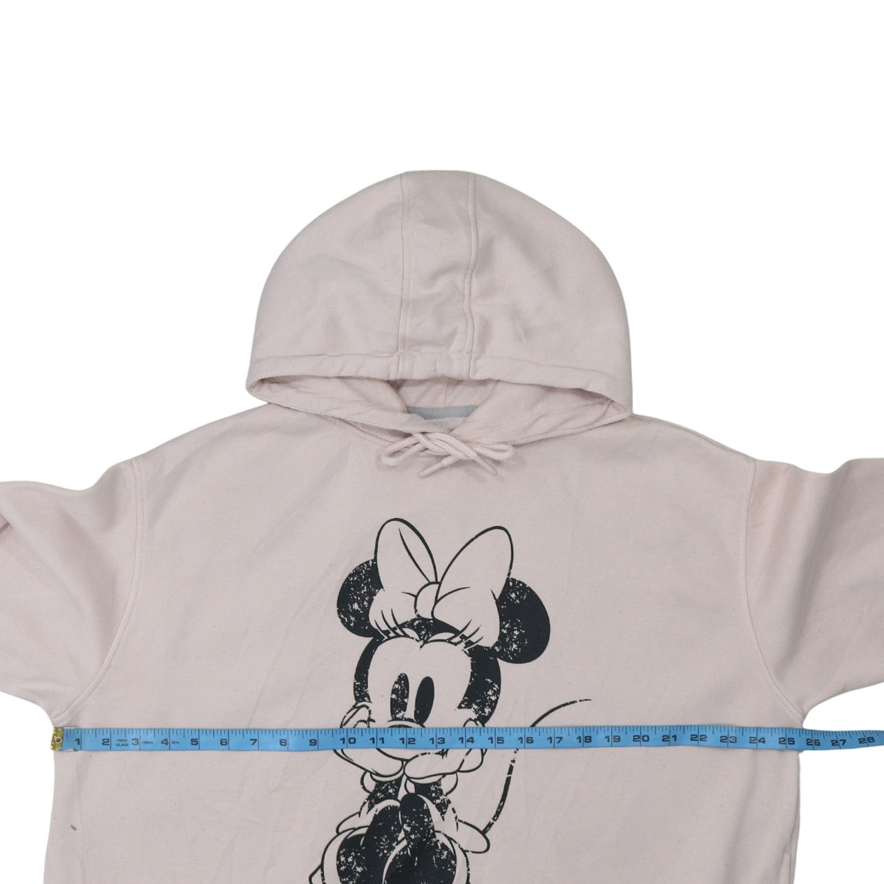 Primark Women Beige Minnie Mouse Pullover Hoodie XL Fleece Lined