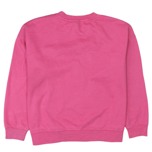 Disney Women Pink Stitch & Angel Sweatshirt Size L 14/16 Crew Neck Pullover