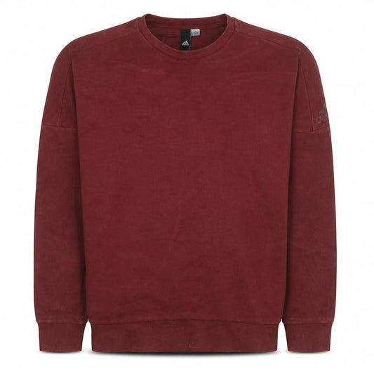 Adidas Mens Red Crew Neck Pullover Sweatshirt Size L