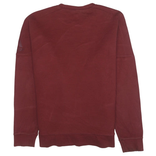 Adidas Mens Red Crew Neck Pullover Sweatshirt Size L