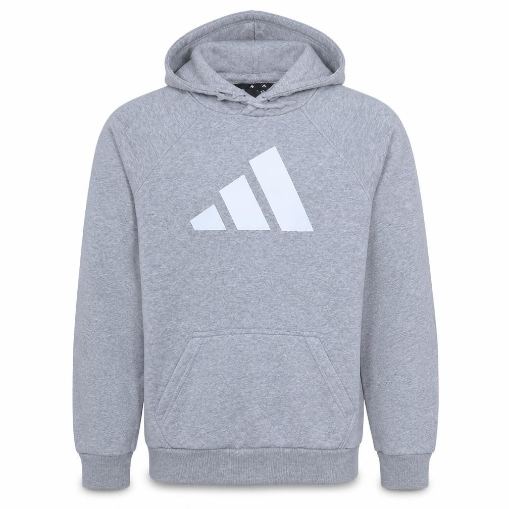 Adidas Men's Grey Pullover Hoodie Size M Regular Fit Sports