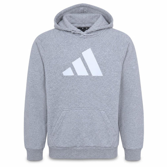 Adidas Men's Grey Pullover Hoodie Size M Regular Fit Sports