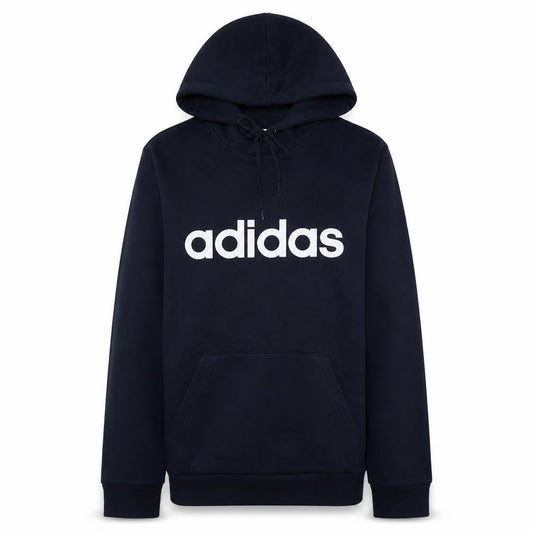 Adidas Womens Navy Blue Pullover Hoodie Small Cotton Logo