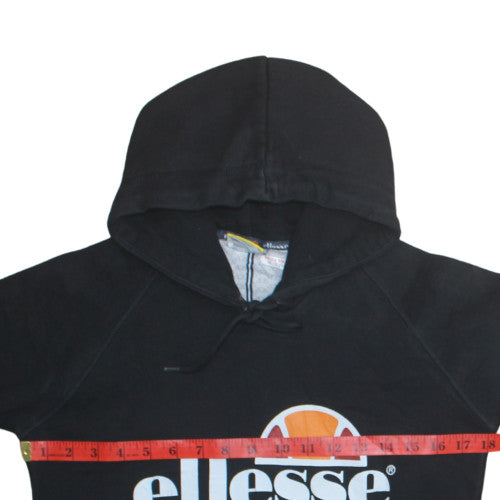 Ellesse Heritage Men's Black XS Pullover Hoodie with Logo Print