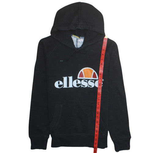 Ellesse Heritage Men's Black XS Pullover Hoodie with Logo Print