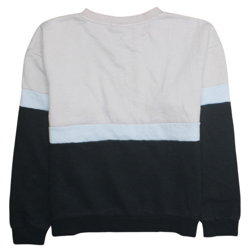 Fila Men's Beige & Black Colour Block Crew Sweatshirt L
