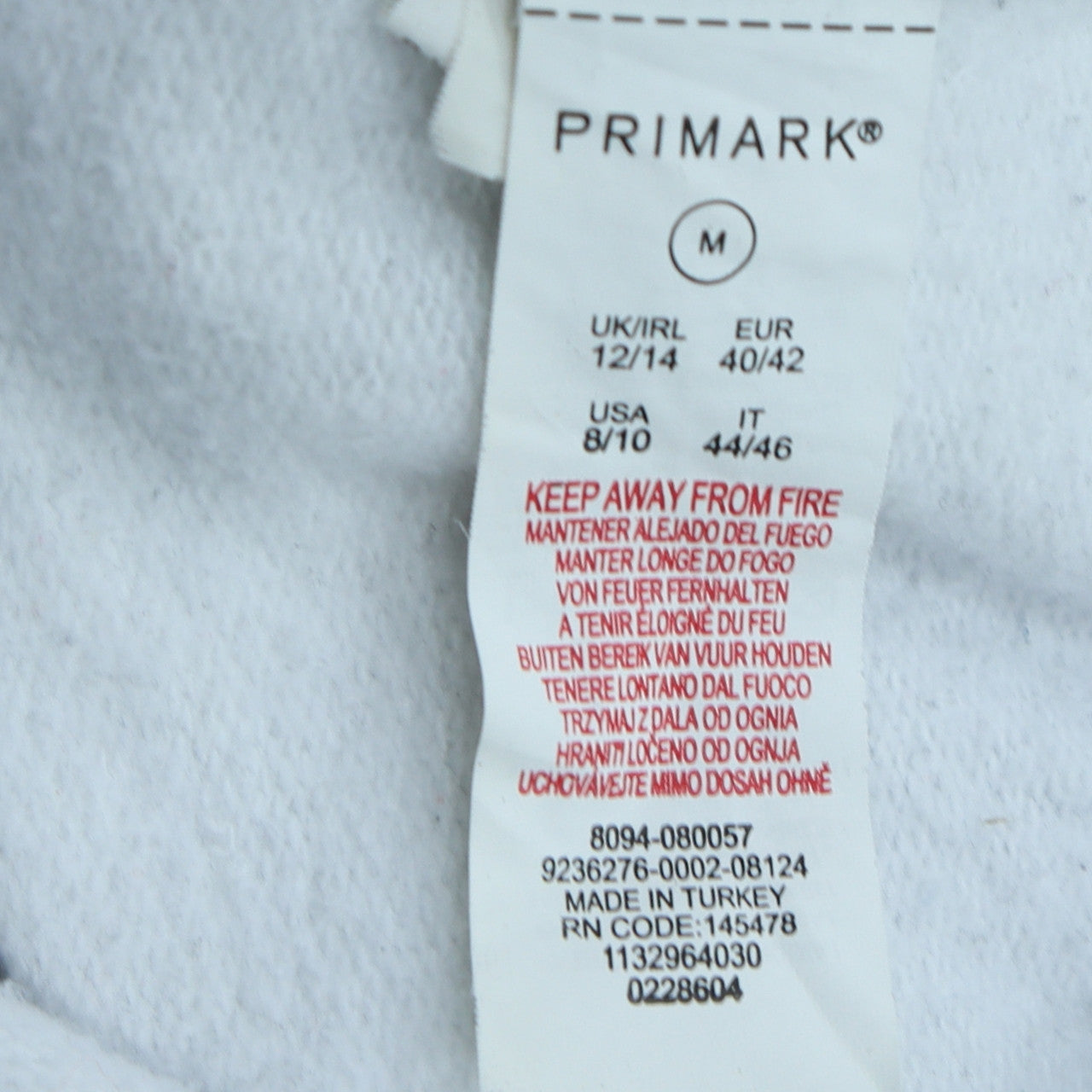 Primark Disney Women White Mickey Mouse Sweatshirt M 12/14 Crew Neck