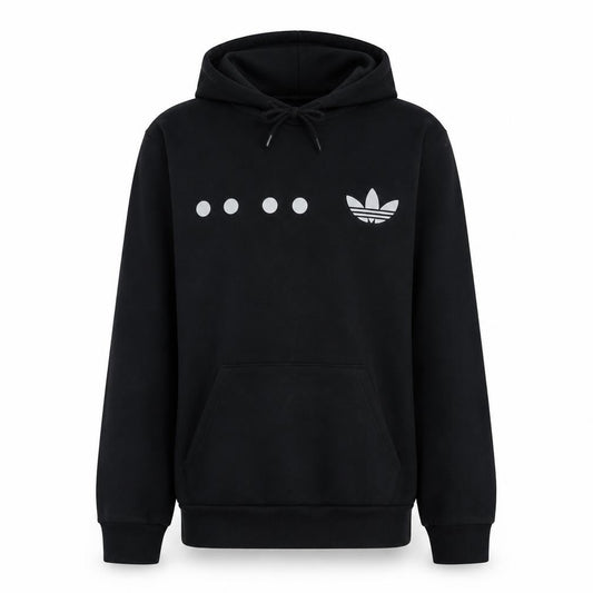 adidas Men's Black XS Pullover Hoodie Logo Fleece Sweatshirt
