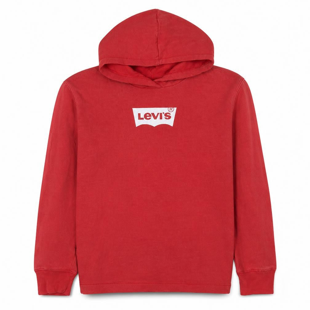 Levi's Teens Red Pullover Hoodie 14 Plus Cotton Logo Sweatshirt