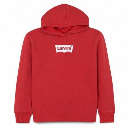 Levi's Womens Red Pullover Hoodie 14 Plus Cotton Logo Sweatshirt