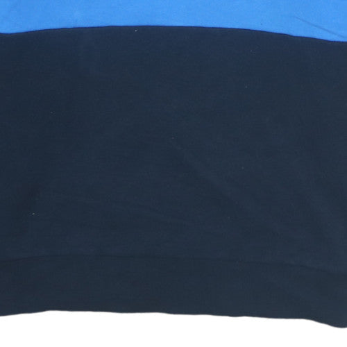 Jack & Jones Men's Blue Pullover Hoodie Core Graphic Print Size M