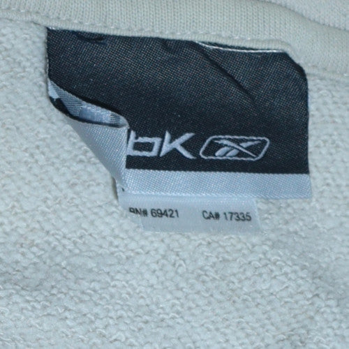 Reebok Men's Beige Full Zip Hoodie Size L Cotton Blend Casual