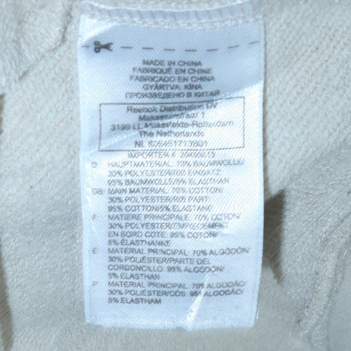 Reebok Men's Beige Full Zip Hoodie Size L Cotton Blend Casual
