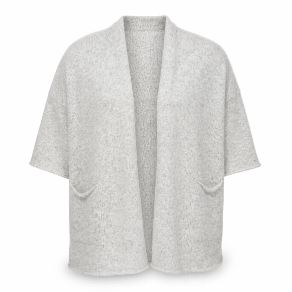 TU Women’s Grey Wool Blend Open Knit Cardigan Size S