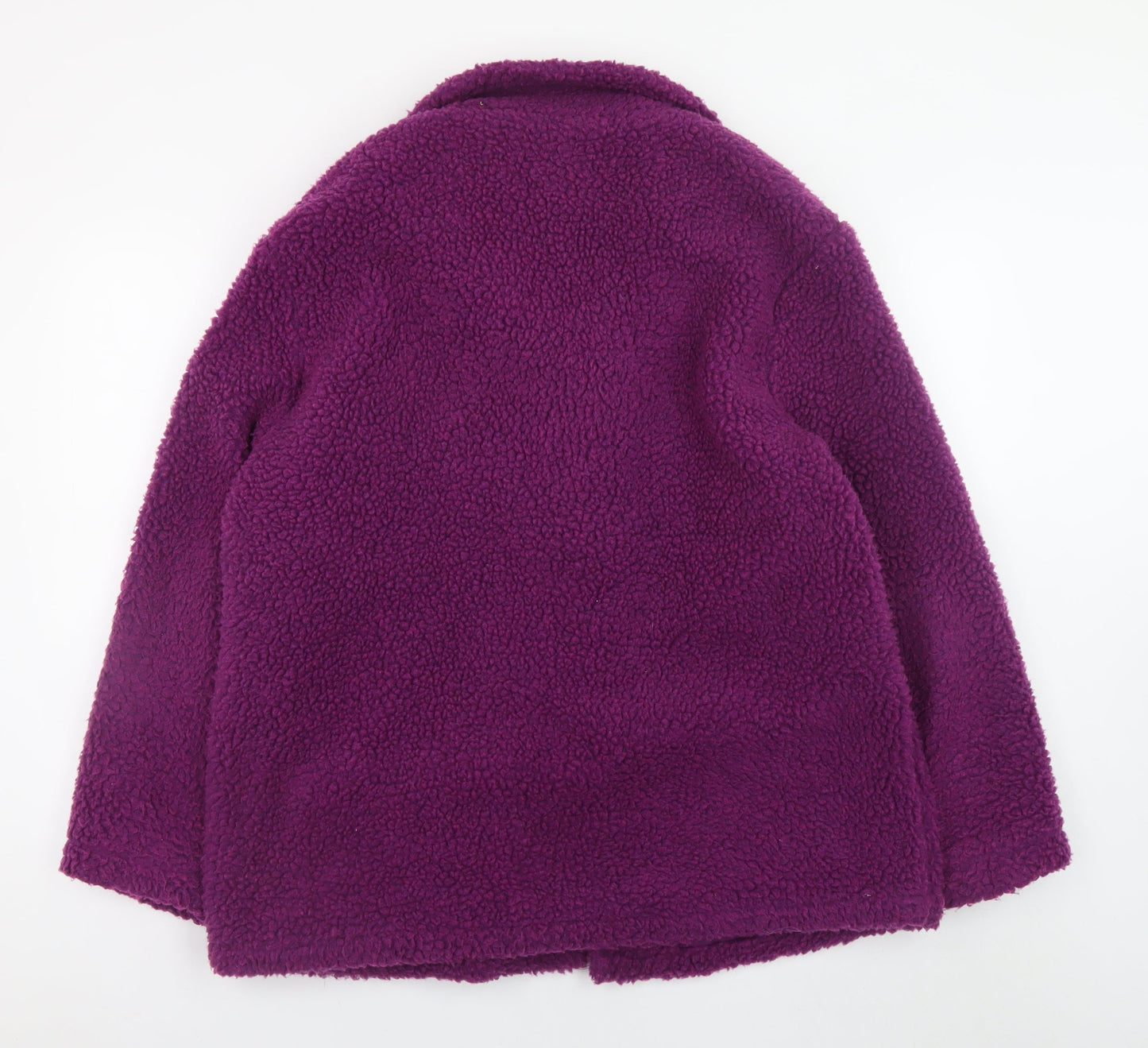Damart Women’s Purple L Fleece Button Mid-Length Coat