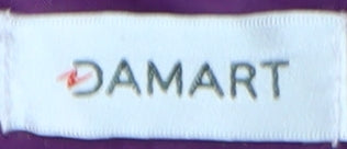Damart Women’s Purple L Fleece Button Mid-Length Coat
